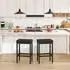 LuxusKollektion Barhocker ohne Lehne, 2er-Set, 66cm, schwarz, Metallgestell