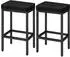 LuxusKollektion Barhocker ohne Lehne, 2er-Set, 66cm, schwarz, Metallgestell