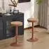 LuxusKollektion Barhocker 2er-Set, Holz/Metall, höhenverstellbar, schwenkbar, terrakotta