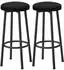LuxusKollektion Barhocker 2er-Set ohne Lehne, schwarz, Metall, 67cm (HBS515B)