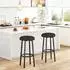 LuxusKollektion Barhocker 2er-Set ohne Lehne, schwarz, Metall, 67cm (HBS515B)