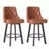 LuxusKollektion Barhocker 2er-Set, drehbar, PU-Leder, braun, 66,5cm Sitzhöhe, 150kg Tragkraft
