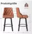 LuxusKollektion Barhocker 2er-Set, drehbar, PU-Leder, braun, 66,5cm Sitzhöhe, 150kg Tragkraft