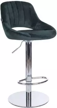 CLP Milet Barhocker h&ouml;henverstellbar, drehbar, Samt, dunkelgrau (328844)