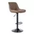 LuxusKollektion Barhocker drehbar mit Lehne, höhenverstellbar, Kunstleder, braun