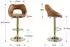 LuxusKollektion Barhocker 2er-Set, 360° drehbar, höhenverstellbar, PU-Kunstleder, hellbraun