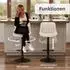LuxusKollektion Barhocker 2er-Set, drehbar & höhenverstellbar, PU-Leder, beige