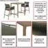 MCW Q12 Barset Bartisch + 2x Barhocker, Polyrattan, dunkelgrau (101488)