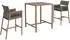 MCW Q12 Barset Bartisch + 2x Barhocker, Polyrattan, dunkelgrau (101488)