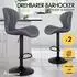 LuxusKollektion Stella Barhocker 2er Set, höhenverstellbar, schwenkbar, Kunstleder, grau (59-81cm)