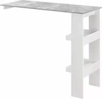en.casa Brom&ouml;lla Bartisch 120x45x106cm wei&szlig;/Betonoptik