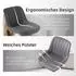 LuxusKollektion Barhocker 3er-Set, drehbar & höhenverstellbar, PU-Leder, dunkelgrau