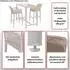 MCW Stehtisch-Set P91 mit 2 Barhockern, Seilgeflecht Metall, creme (MCW-P91)