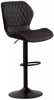 LuxusKollektion Barhocker mit Lehne, drehbar, h&ouml;henverstellbar, Kunstleder, schwarz
