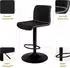 LuxusKollektion Remy Barhocker 2er-Set, gepolstert, drehbar, höhenverstellbar, Leinen, schwarz
