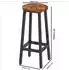 LuxusKollektion Barhocker 4er-Set, Holzoptik, Metallrahmen, Industriestil, 70cm