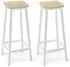 LuxusKollektion HBS5 Barhocker 2er-Set, Holzoptik, Metallrahmen, Industriestil, 70cm (HBS5)