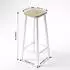 LuxusKollektion HBS5 Barhocker 2er-Set, Holzoptik, Metallrahmen, Industriestil, 70cm (HBS5)