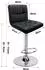 LuxusKollektion Barhocker mit Lehne, 2er-Set, höhenverstellbar, Kunstleder, schwarz