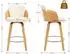 LuxusKollektion Barhocker 2er-Set mit Armlehne, gepolstert, Samt, beige