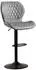 LuxusKollektion Barhocker mit Lehne, höhenverstellbar, 360° drehbar, Kunstleder, grau