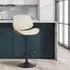 CLP Clawson Barhocker 2er Set Kunstleder, höhenverstellbar, walnuss/creme