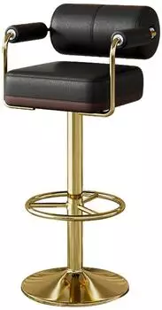 LuxusKollektion Barhocker-Set höhenverstellbar, 360° drehbar, gepolstert, schwarz