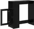 vidaXL Bartisch Holzwerkstoff schwarz Eichen-Optik 101x40x103,5cm
