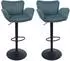 MCW Barhocker M67 2er-Set drehbar mit Armlehne, Stoff grün (101357)