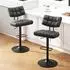 LuxusKollektion Barhocker 2er-Set, höhenverstellbar, 360° drehbar, PU-Leder, schwarz