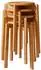 LuxusKollektion Barhocker Massivholz, rund, stapelbar, 4er-Set, 45cm, natur