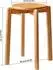 LuxusKollektion Barhocker Massivholz, rund, stapelbar, 4er-Set, 45cm, natur