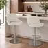CLP Milet 2er-Set Barhocker höhenverstellbar, Kunstleder, creme (Chrom)