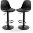 Relaxdays Barhocker höhenverstellbar, schwarz, 2er Set