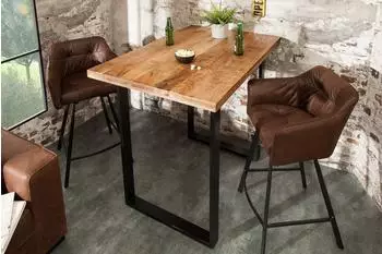 Riess-Ambiente Iron Craft Bartisch Mangoholz natur, 120cm (38668)
