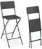 Relaxdays Klappbarer Barhocker Rattan, 2er Set