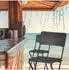 Relaxdays Klappbarer Barhocker Rattan, 2er Set