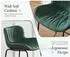 LuxusKollektion Barhocker 4er-Set mit Steppdesign, PU-Kunstleder, grün