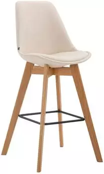 CLP Barhocker Metz Kunstleder, creme/natur