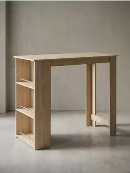 KADIMA DESIGN Gander Küchentresen 3 Fächer, 120x60x107cm, beige (4251745760834)