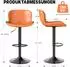 LuxusKollektion Barhocker 4er-Set höhenverstellbar, drehbar, Kunstleder, orange