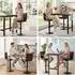LuxusKollektion Barhocker 2er-Set, höhenverstellbar, 360° drehbar, PU-Leder, dunkelbraun