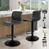 LuxusKollektion Remy Barhocker 2er Set, höhenverstellbar, drehbar, Kunstleder, dunkelgrau