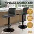 LuxusKollektion Remy Barhocker 2er Set, höhenverstellbar, drehbar, Kunstleder, dunkelgrau