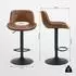 Woltu Barhocker höhenverstellbar, Kunstleder, braun, 2er-Set (W0ATT0282-2)