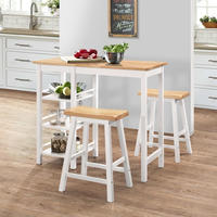 vidaXL Bar Set 3 St&uuml;ck MDF Wei&szlig;