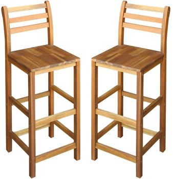 vidaXL Acacia Bar Chairs (2 Pieces)