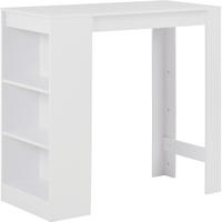 vidaXL Bartisch mit Regal Wei&szlig; 110x50x103 cm