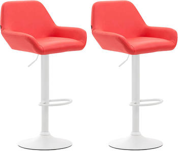CLP Braga Kunstleder 2er-Set wei&szlig;/rot (316083)