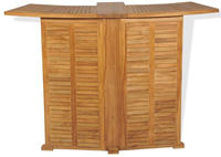 vidaXL Klappbarer Bartisch 155x53x105 cm Teak Massiv